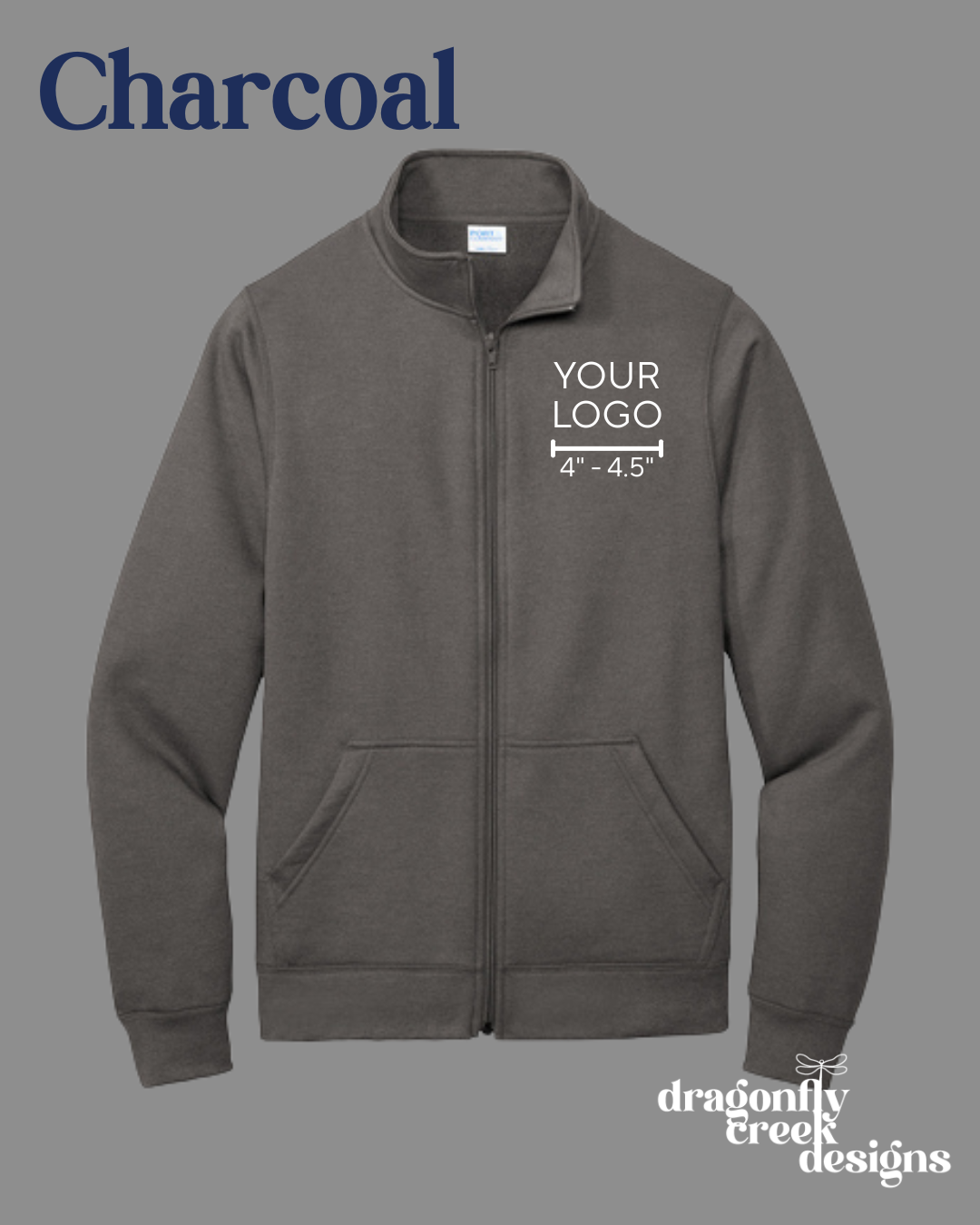 Fleece Cadet Collar Full-Zip Sweatshirt