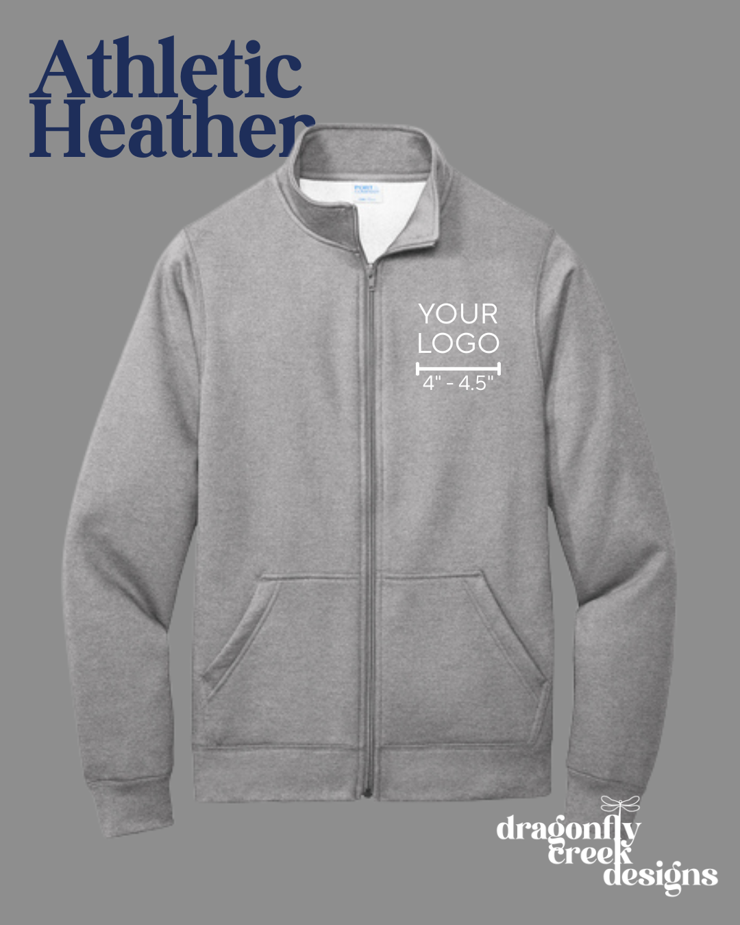 Fleece Cadet Collar Full-Zip Sweatshirt