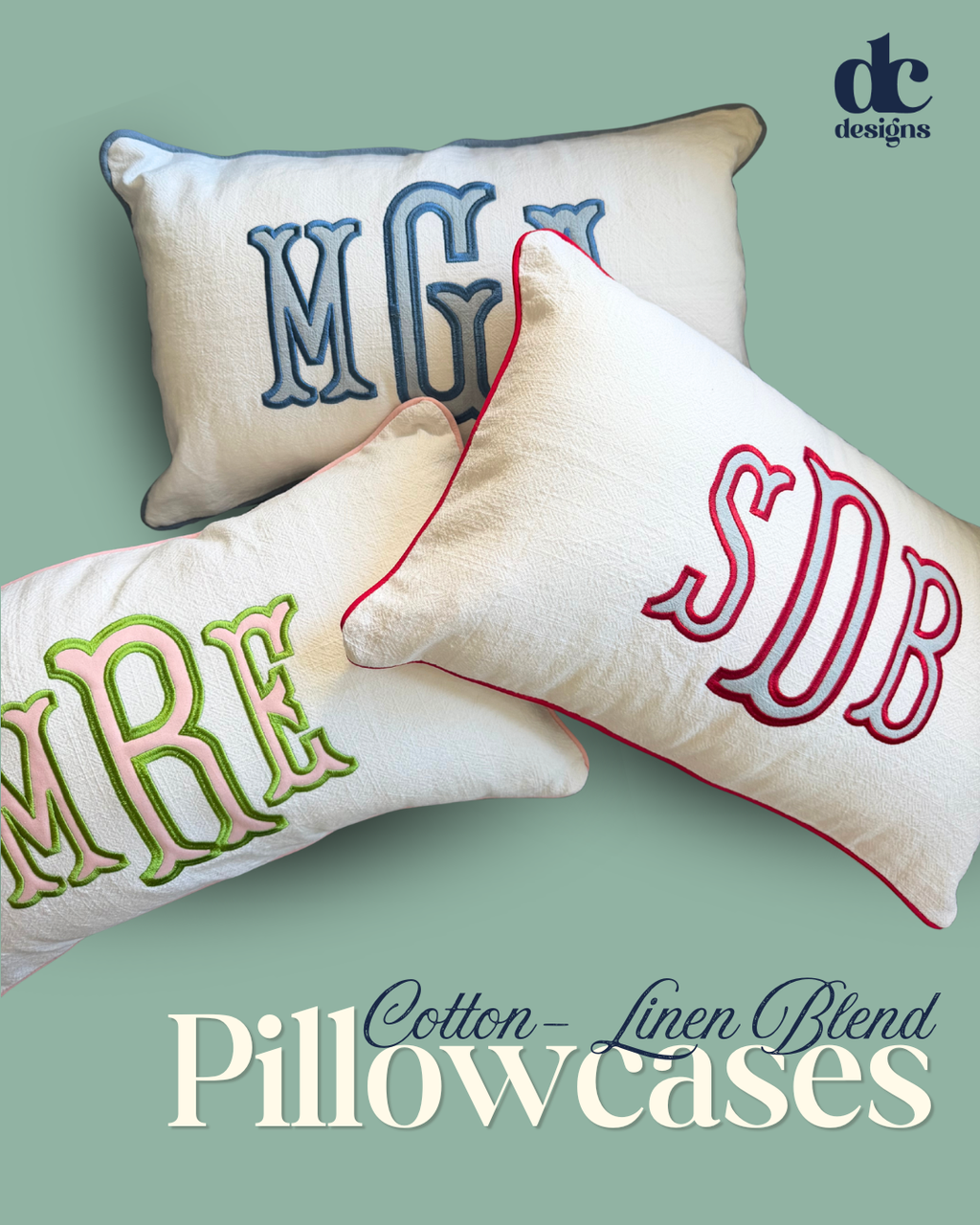 Fishtail Monogram Pillowcase