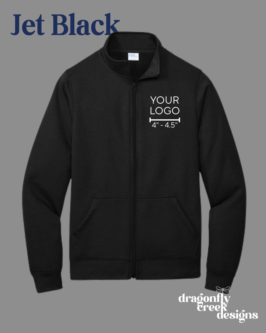 Fleece Cadet Collar Full-Zip Sweatshirt