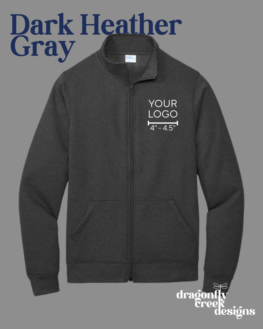 Fleece Cadet Collar Full-Zip Sweatshirt