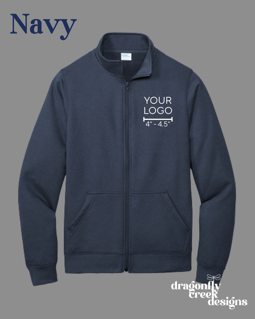 Fleece Cadet Collar Full-Zip Sweatshirt