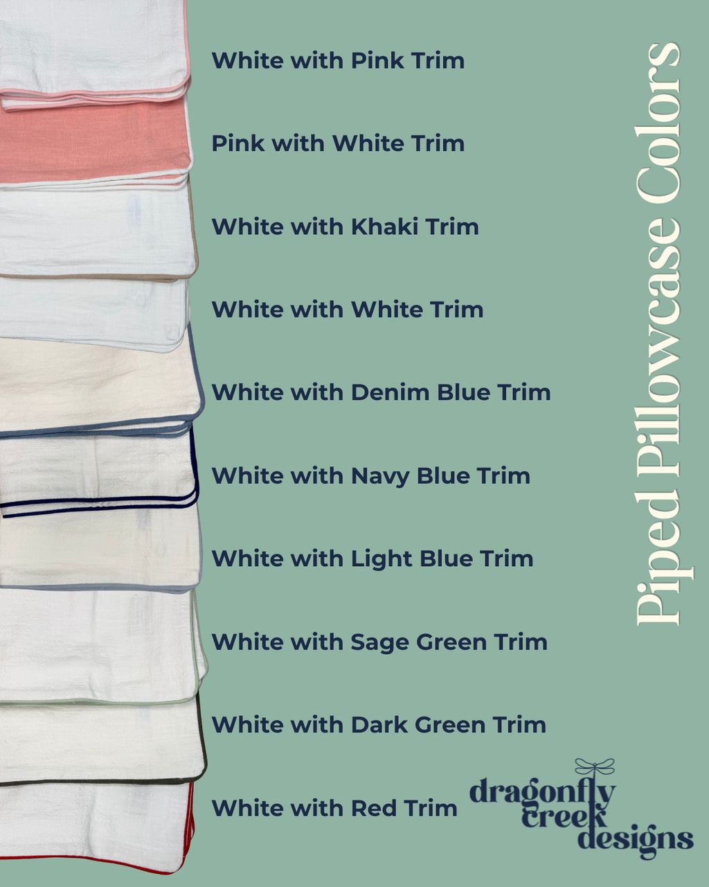 Fishtail Monogram Pillowcase