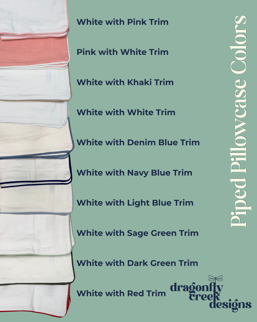 Fishtail Monogram Pillowcase