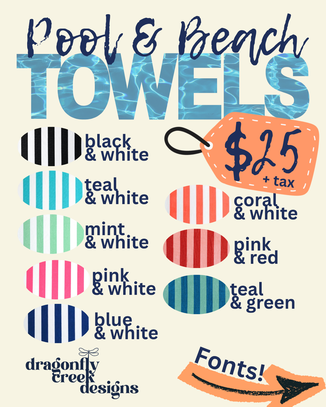 Personalized Pool & Beach Towels