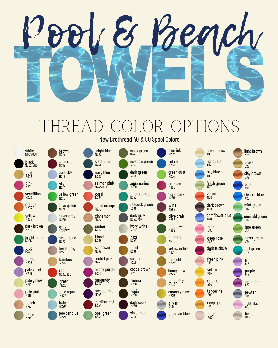 Personalized Pool & Beach Towels