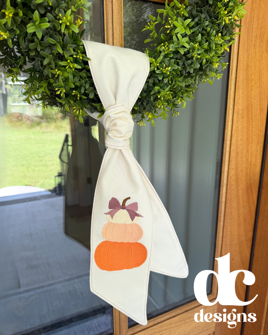 Pumpkin Stack Wreath Sash